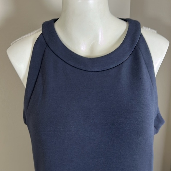 Spanx AirEssentials Tank Midi Dress Sleeveless Modal Blend Dark Storm Blue Sz L - Picture 4 of 16